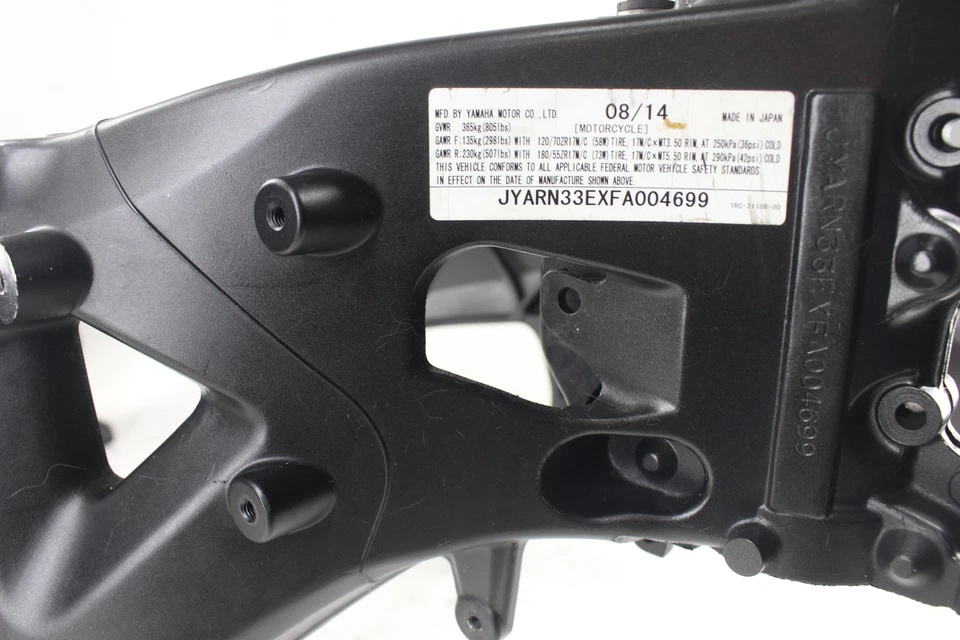 2015 Yamaha Fz09 Frame Chassis Straight NO PAPERWORK 1rc-21110-30-00 Foto 3 de 4