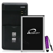 Long Lasting 6690mAh Battery Universal USB/AC Charger Stylus for LG G4 H810 AT&T