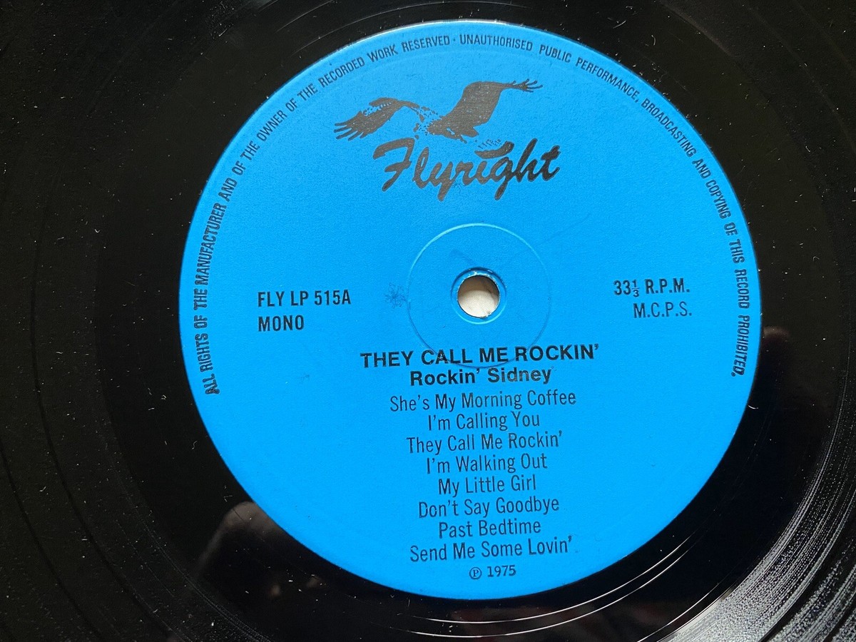 Rockin' Sydney And His Dukes – They Call Me Rockin', UK 1975 Flyright Records – FLY LP 515 Mono Vinyl LP Rockin' Sydney And His Dukes – They Call Me Rockin', UK 1975 Flyright Records – FLY LP 515 Mono Vinyl LP