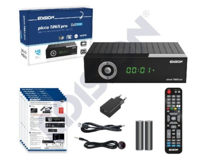 EDISION PICCO T265, 2024 NEU DVB-T2 TV DECODER IN ENGLISCH DVB-T2, FULL HD, H265 