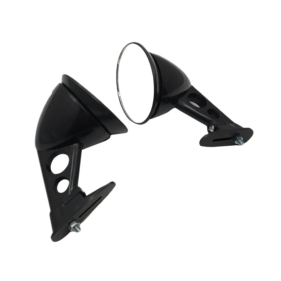 Espejo retrovisor lateral guardabarros vintage universal compatible con JDM Racing Sport Bullet Muscle negro Foto 2 de 4