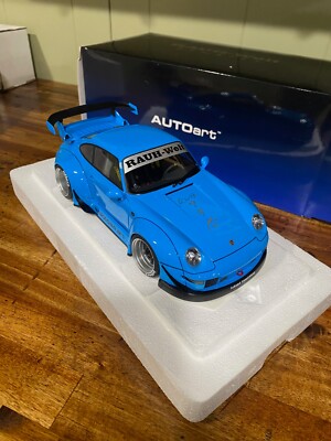 autoart porsche rwb 1/18 blue signed by nakai  san  1 of 1! Never displayed!
