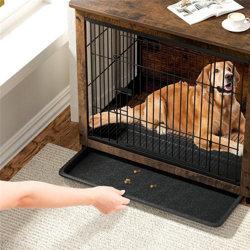 Wooden Large Pet Dog Crate Kennel Cage Storage Display End Table for Home Office - Picture 13 of 32