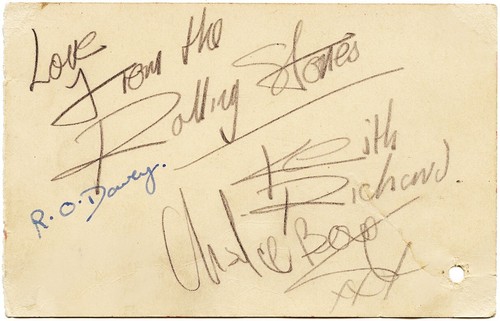 60's Keith Richards Charlie Watts Rolling Stones Signed Album Page REAL Epperson