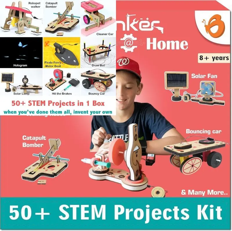 ButterflyEdufields 50+ STEM Projects for Kids Ages 8-12, DIY Science