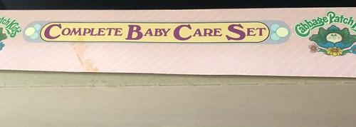 Juego completo de cuidado del bebé vintage 1983 Cabbage Patch Kids en caja sin biberón - Imagen 8 de 9