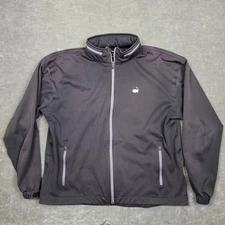The Masters Jacket Mens Large Black Golf Full Zip Augusta National Tech