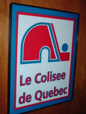 Quebec Nordiques Hockey Stadium Throwback Bar Man Cave Sign