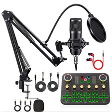 Complete Home Studio Recording Mixer Kit Condenser Microphone For Music Podcast