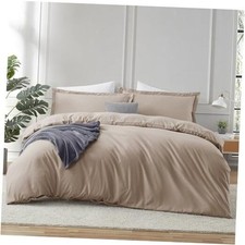 Khaki Duvet Cover King Size - 3 King 104" x 90" 05 - Khaki No Comforter 