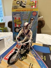 Evel Knievel Stunt Cycle Action Figure With New In Box Stunt Ramp