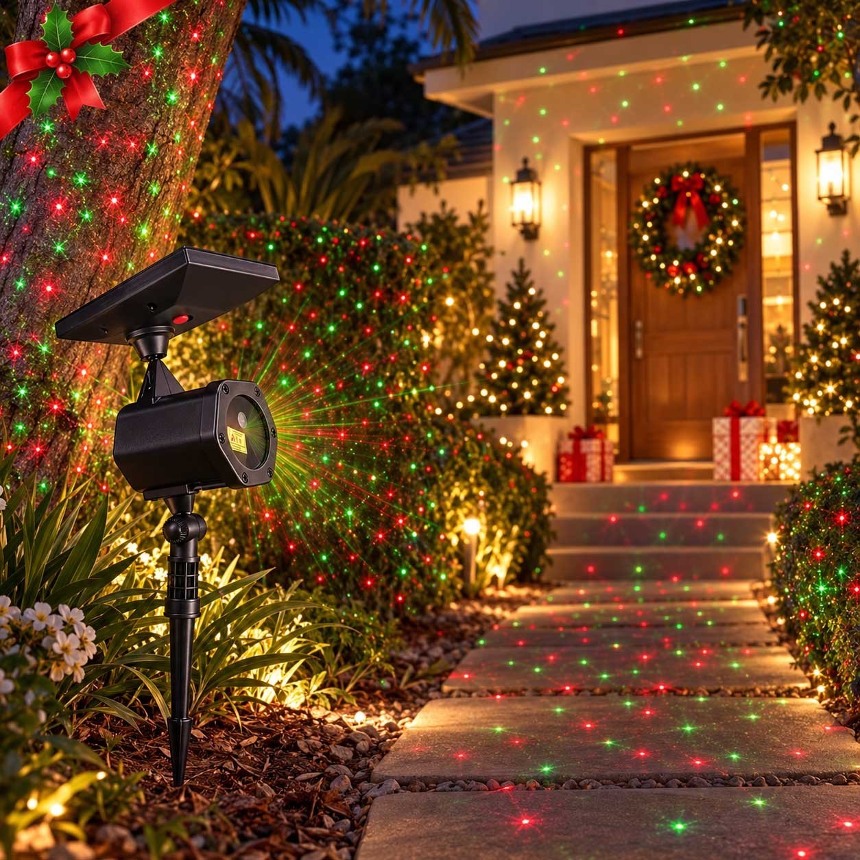 Solar Christmas Lights Outdoor Laser Projector Garden Xmas Decoration IP65 Party — image 10