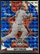 2022 Panini Mosaic #237 Matt Vierling Blue Camo Mosaic