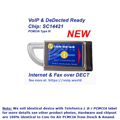 VoIP COM-ON-AIR DECT PCMCIA Card Type3 DeDected ComOnAir