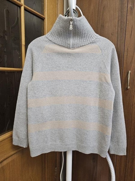 Women Bogner Sweater Grey Wool 36 / S / 44
