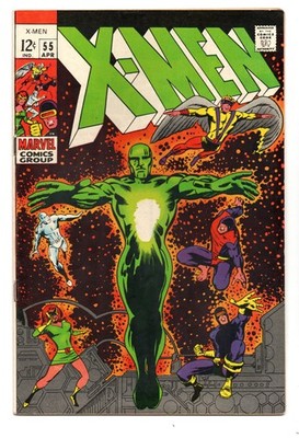 UNCANNY X-MEN #55 (1969) - GRADE 6.5 - MARVEL ORIGIN OF AVENGING ANGEL