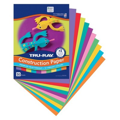 Tru-Ray Construction Paper, 10 Vibrant 9'' x 12'', Bright Color Assortment
