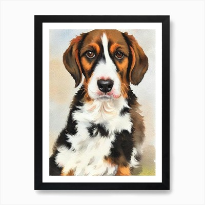 Petit Basset Griffon Vendeen 4 Wate gerahmtes Wandbild Poster Leinwanddruck Bild