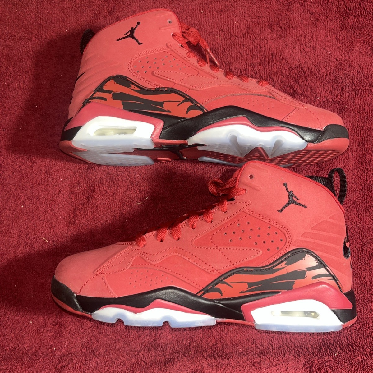 Nike Air Jordan 6 Retro GS Infrared Sneakers Size 5.5Y Red & Black