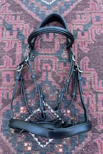 Size 2  black ANTARES SELLIER 'ORIGIN' Anatomical Flash noseband bridle - CHEAP!