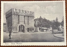 CARTOLINA D' EPOCA-FANO (PU) "PORTA MAZZINI" NUOVA