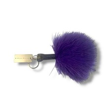 Petra Dieler Schlüsselanhänger Leder Federn Lila Neu Taschenanhänger Pommel