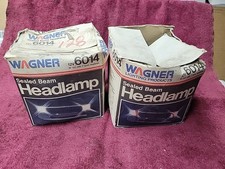 Pair of 2 Vintage Wagner 7" Headlamp Headlight BULB #6014 NEW! BOXED