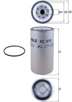 MAHLE KC375D FUEL FILTER
