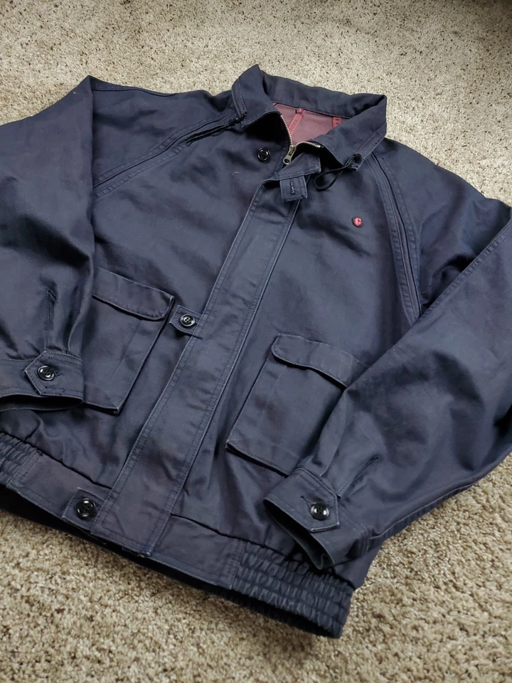 Vintage 90s GONZ!  Freshjive Bomber Jacket  XL Mens Blue Denim Mark Gonzalez USA - Image 2 of 4