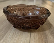 Vintage 1950s Jeanette Glass Amberina Red ish Three Toed Footed Bowl Candy Dish