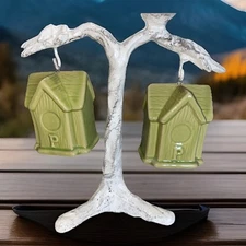 Cast Iron And Ceramic Bird Houses Pepper & Pepper Shakers Pepper Lover READ
