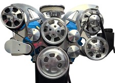Small Block Ford Sbf 289 302 351w Polish Engine Serpentine Conversion Pulley Kit