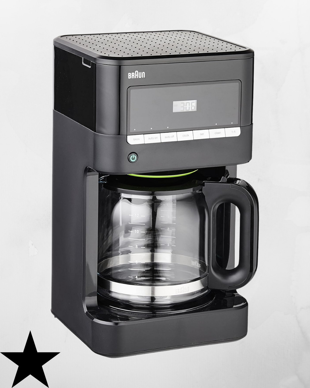 Braun KF7000BK Brew Sense 12 cup Drip Coffee Maker, Black
