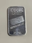 Coors Light Silver Bullet 1oz 999 FINE Silver bar, Excellent condition