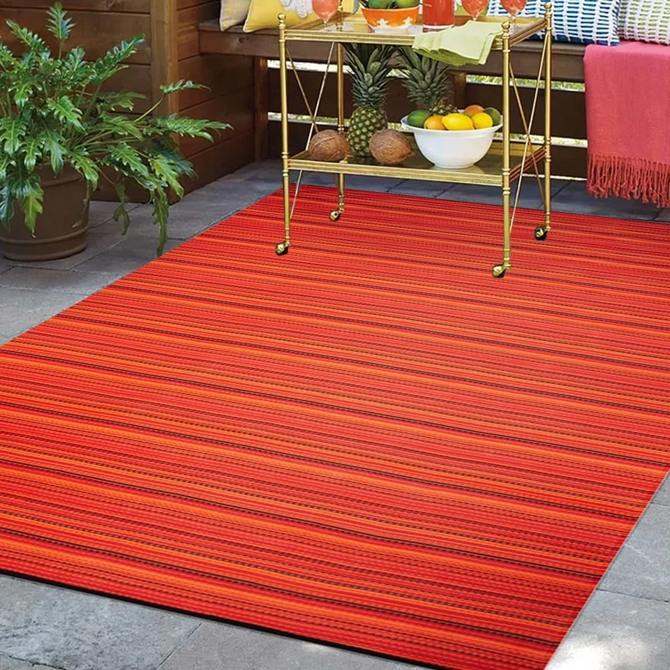 Outdoor/Indoor Rug Plastic Straw Rug Waterproof Portable Outdoor Mat, Easy to... - Image 4 of 4