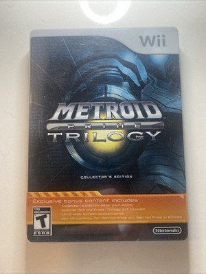 Metroid Prime Trilogy Collector's Edition SteelBook Wii Complete