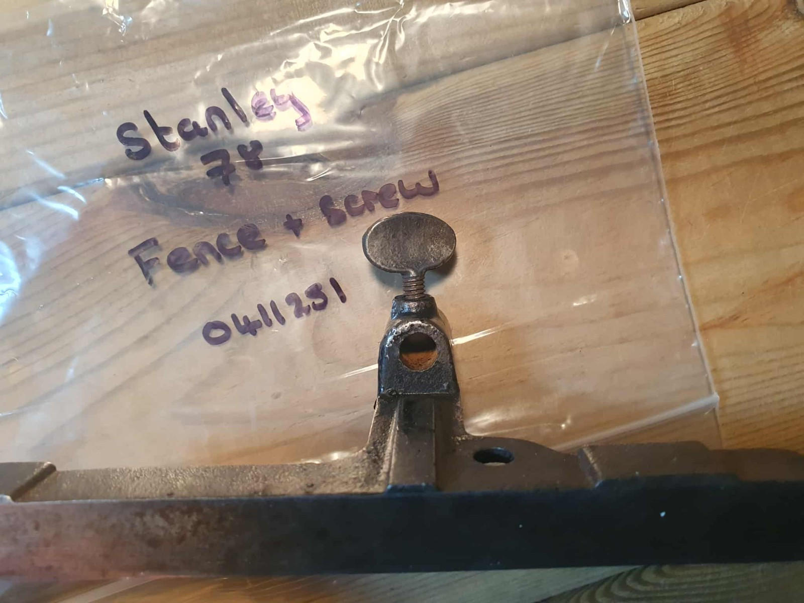 Vintage Stanley 78 Plane Fence & Screw Old Woodworking Hand Tools Carpentry Tool