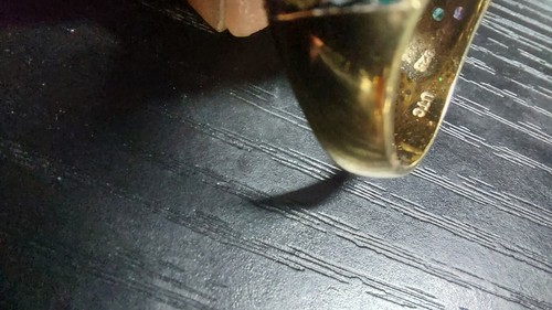 Vintage Rainbow Opal & Crystals Vintage Cocktail Ring 925 UTC US Size 6.5 - Picture 5 of 6