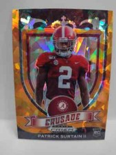 2021 Panini Prizm Draft Picks Patrick Surtain II Orange Cracked Ice Prizm #178