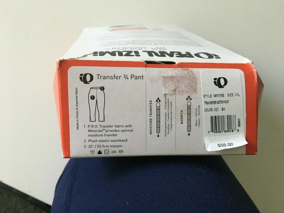 Pantalón Hombre Pearl Izumi Transfer 3/4 Negro 2XL Foto 3 de 4