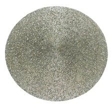 Luxehabitat Holiday Christmas 15in Silver Beaded Single Placemat Charger