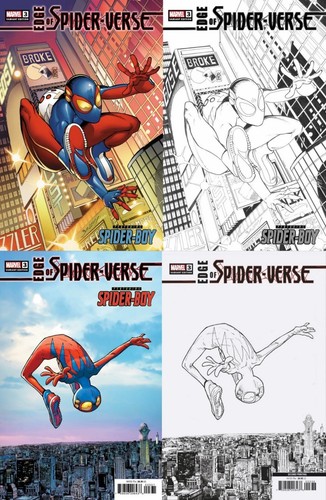 EDGE OF SPIDER-VERSE 3 NM 1ST & 2ND PRINT COVER ART VARIANT SET SPIDER-BOY - Imagen 1 de 5