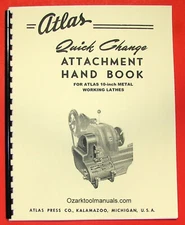 ATLAS Quick Gear Change Handbook for 10" Metal Lathe Manual 0042