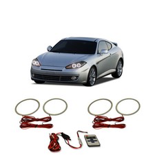Bright White Rf Led Headlight Halo Ring Kit For Hyundai Tiburon 07-08 Bright White Rf Led Headlight Halo Ring Kit For Hyundai Tiburon 07-08