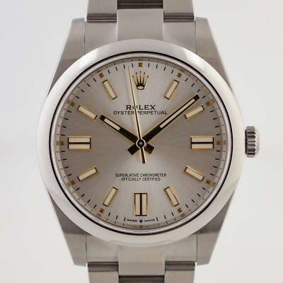 Rolex Oyster Perpetual 41, Ref 124300, Men s Stainless Steel, Silver Dial Unworn