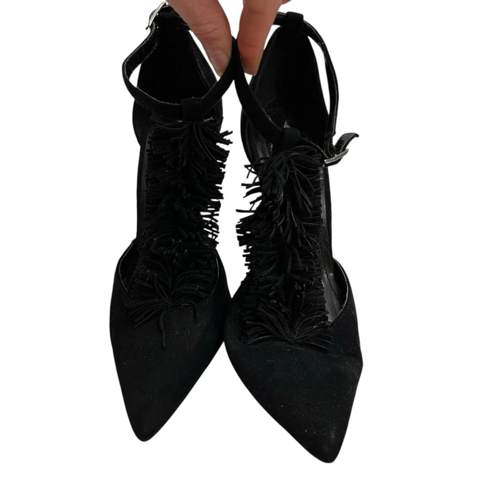 Zapato Republic LA I imitación negro flecos punta tacones talla 6 Foto 2 de 4