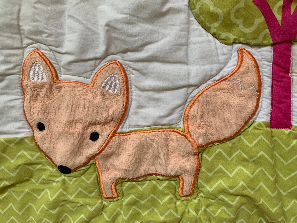 Cobertor de edredom CIRCO Baby Quilt UP WE GO balão de ar quente coruja raposa coelho pássaros - Imagem 4 de 4