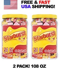 Starburst Original Fruity Chewy Candy Bulk Jar 54oz 2 PACK - FREE USA SHIP 