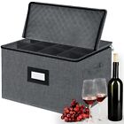 Stemware Storage Cases Wine Glass Storage Box Containers w/ Dividers and Handles