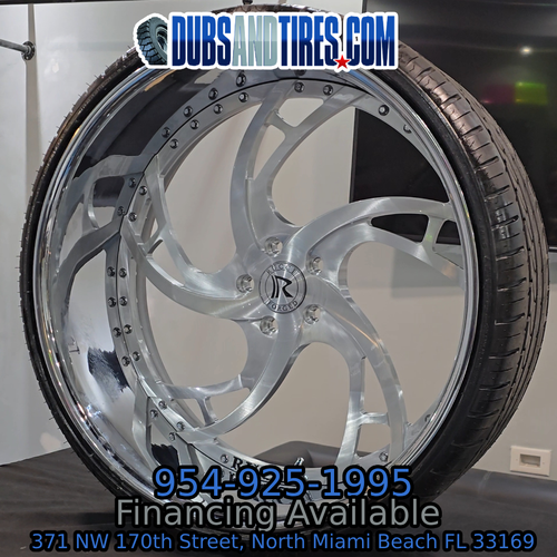 24 Inch Rucci Banks Bushed Chrome Wheels Rims 24x10 255/25Z24 Lexani ...